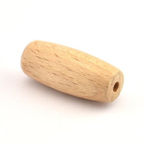 Vintage Wooden Bead, 24 Vintage Wooden Beads Made In Germany, Findings (32x14mm) B54