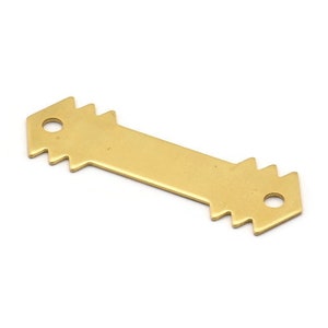 Arrow Stamping Tag, 10 Raw Brass Arrow Stamping Connectors (46x14mm) B0149
