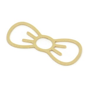 Messing Band Charme, Messing Schleife Charme, kleine Band Charme, Band-Verbinder, Zubehör (10x25x0.60 mm) SMP2216