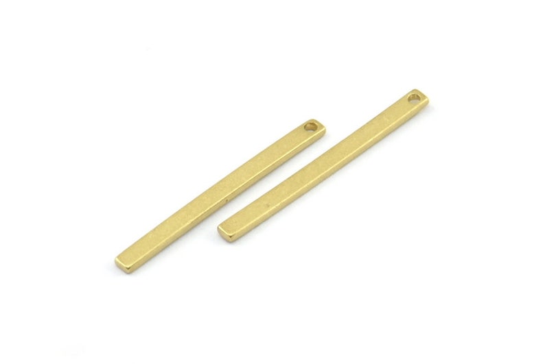 25x2x1mm BS 1198--A0858 Brass Necklace Bar 50 Raw Brass Bars