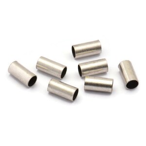 Tube Beads, 100 Antique Silver Plated Tubes (4x8mm) Bs 1448 H0157