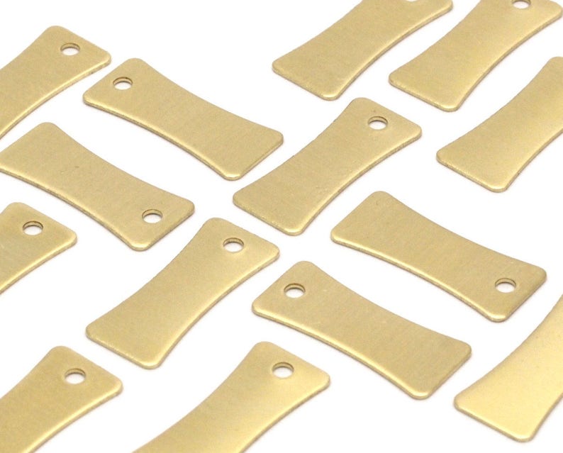 30 Raw Brass Stamping Blank Tags 18x7.5x0.60mm A0790 Etsy