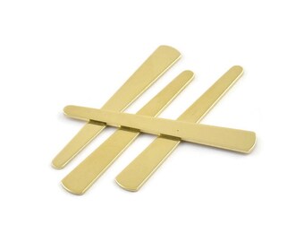 Latón Stick en blanco, 24 raw Brass Stick Stamping Blanks, Brass Blanks (43x6x3x0.80mm) M1001