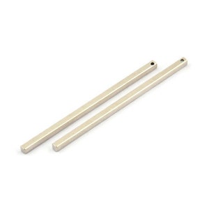 Srebrny naszyjnik, 10 antycznych srebrnych zawieszek mosiężnych z 1 otworem, naszyjnik, pręty (2 x 50 mm) BS 1754