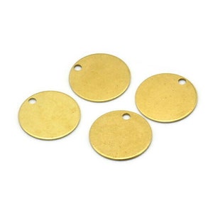 Brass Cabochon Tag, 100 Raw Brass Cabochon Tags, Stamping Tags (12mm) Brs 68 A0290