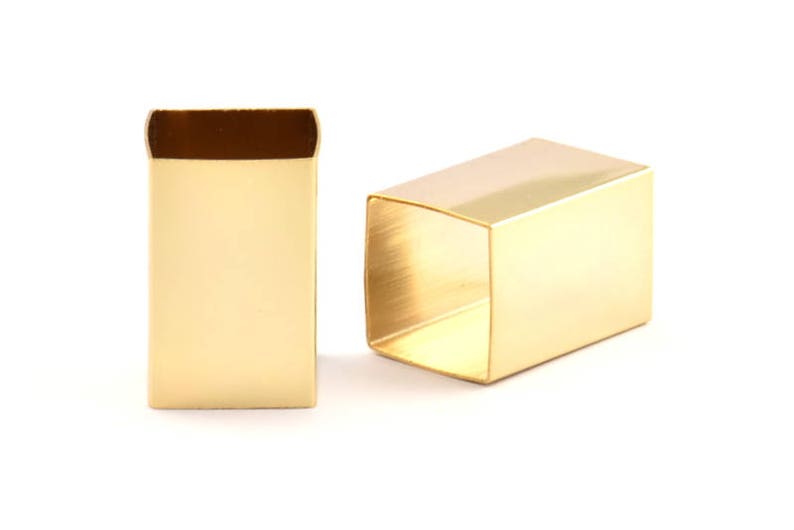 Gold Tube Beads Bs 1525 Q325 16x25mm 1 Gold Plated Huge Brass Square Tubes