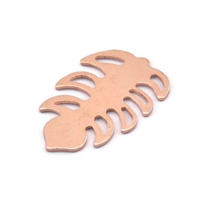 Copper Leaf Blank, 8 Raw Copper Leaf Blanks, Copper Blanks, Stamping Blanks (30x20x0.80mm) M01738