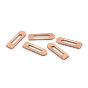 Copper Blank, 50 Raw Copper Rectangle Blanks, Geometric Stamping Blanks (14x4x0.80mm) M02755