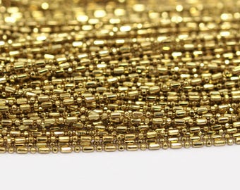 Ball Chain, Link Chain, Brass Chain, 5 M (1mm) Raw Brass Chain - ( Z087 )