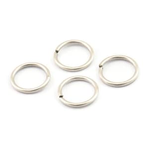 12mm Jump Rings - 24 Antique Silver Plated Brass Jump Rings (12x1.2mm) A0373