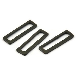 Black Rectangle Charm, 25 Oxidized Black Brass Rectangle Connectors, Findings (19x6x1mm) B0037 S1157