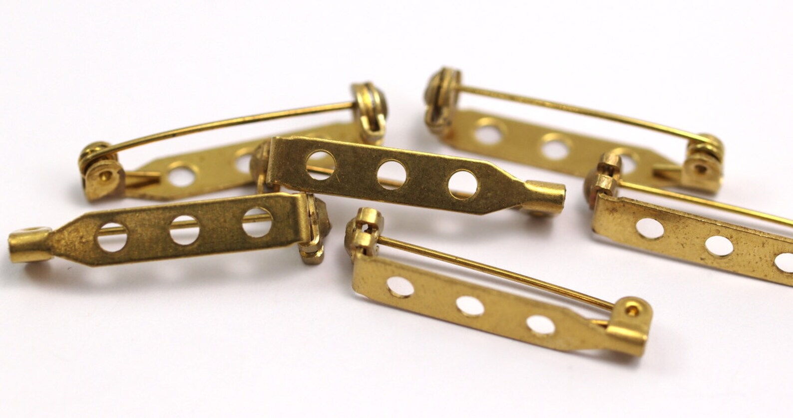 Brass Brooch Pin 20 Raw Brass Brooch Pin Back Base Safety Pin Etsy