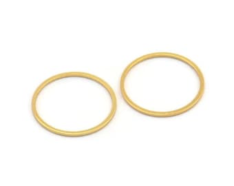 Gold Connector, 24 Gold Plated Circle Connectors, Rings (20mm) Bs-1107 Q0022