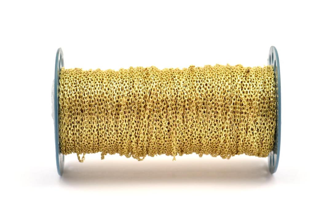 Raw Brass Chain D Chain Raw Brass Soldered Chain 1.70mm MB Etsy