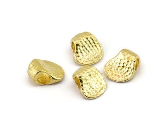 Spacer Beads, Brass Findings, Brass Spacer, Necklace And Bracelet Findings, Hammered Brass Spacer Beads (8x7mm) N2471