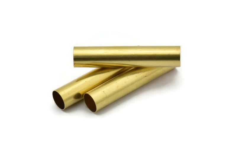 Large Brass Tube 12 Raw Brass Tubes 8x40mm Bs 1547 Etsy