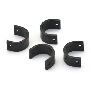 Black Necklace Parts, 12 Oxidized Black Brass Necklace Findings With 2 Holes, Pendants (10x8x1mm) BS 2023