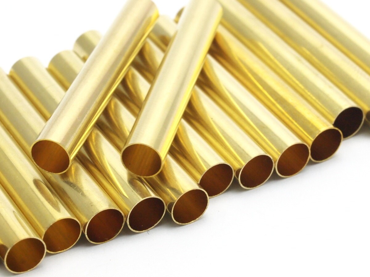 Brass Plain Tube 12 Raw Brass Tubes 6x50mm Bs 1536 Etsy