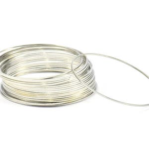 Silver Circle Connector, 24 Silver Tone Circle Connectors (50x0.80mm) BS 2413
