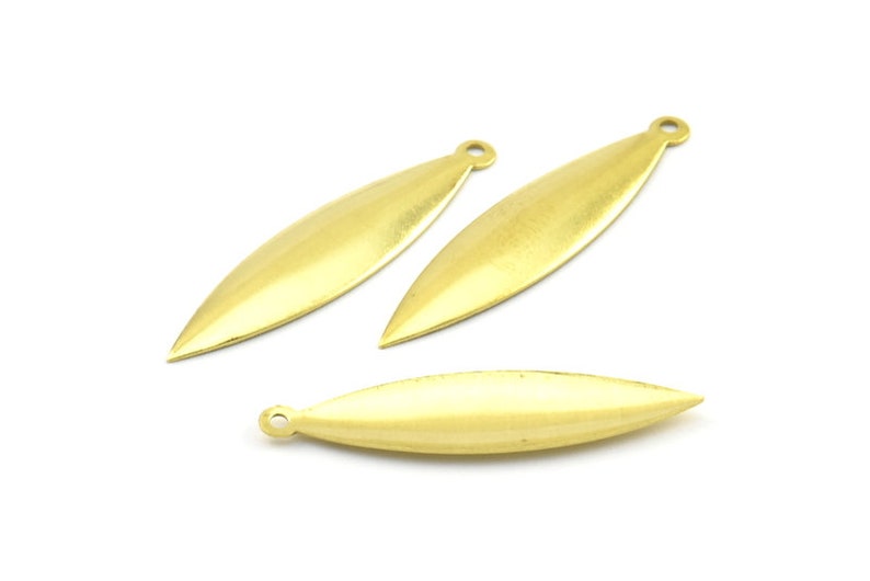Pendants 35x9mm 75 Raw Brass Marquise Charms Findings Raw Brass Marquise Brs 29 A0128