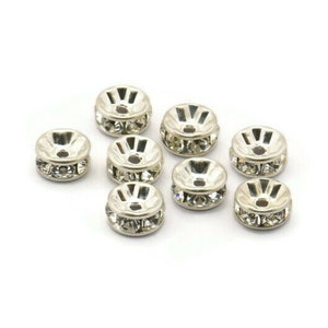 16 vintage zilveren Swarovski-rondellekralen (6 x 3 mm) Sr58 Y282