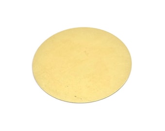 Huge Round Blank, 6 Huge Raw Brass Round Stamping Blanks (52mm) Brs 1452-41 A0105