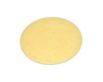 Huge Round Blank, 6 Huge Raw Brass Round Stamping Blanks (52mm) Brs 1452-41 A0105