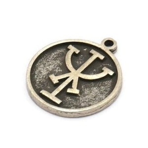 Nordic Runes Charm, 2 Antique Silver Plated Brass Viking Prosperity Symbol Charms With 1 Loop, Viking Runes (20x17x1.5mm) N2039