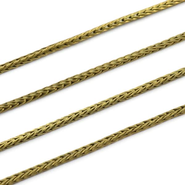 Brass Snake Chain, 1M Raw Brass Snake Chain (2.1mm) Z125