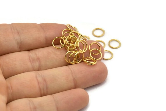 8mm Jump Ring - 100 Golden Brass Jump Rings (8x0.85mm) A0472 - Etsy