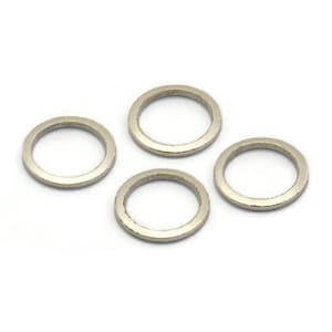 Silver Circle Connector, 50 Antique Silver Plated Brass Circle Rings, Findings (10x0.80mm) A2576