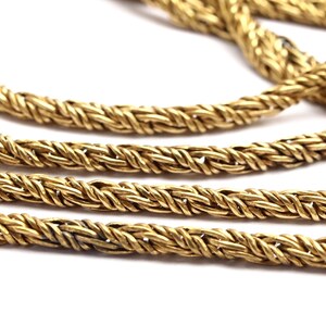 Cadena de latón tejida, 2 m, cadena de serpiente de latón crudo (3 mm) Bs 1006 imagen 4