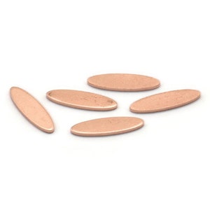 Copper Marquise Blank, 50 Raw Copper Oval Blanks, Stamping Blanks (14x4x0.80mm) M02762