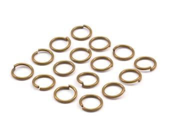 Anneau de saut 10 mm - 100 anneaux de saut ronds en laiton antique, connecteurs (10 x 1,2 mm) R-10 A0333
