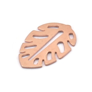Copper Leaf Blank, 8 Raw Copper Leaf Blanks, Copper Blanks, Stamping Blanks (30x20x0.80mm) M01721