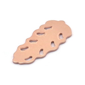 Copper Leaf Blank, 8  Raw Copper Leaf Blanks, Copper Blanks, Stamping Blanks (30x13x0.80mm) M01710
