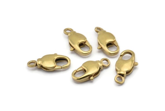Parrot Clasp Brass 20 Raw Brass Swivel Lobster Claw Clasps - Etsy