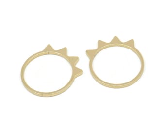 Anillo de latón, anillos de latón en bruto con efecto de sol, joyas de sol, accesorios para anillos SMP2359