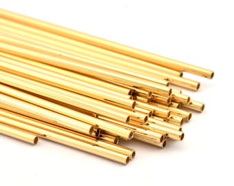 2.5mm Gold Himmeli Tubes, 10 Gold Plated Brass Himmeli Diy Tube Beads, For Air Plants , Geometric Shapes Customize Size