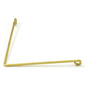 Brass Wire Pendant, 24 Raw Brass Wire Pendant With 2 Holes (45x1mm) BS 1762