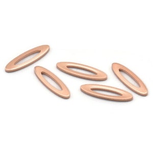 Copper Marquise Blank, 50 Raw Copper Oval Blanks, Stamping Blanks (14x4x0.80mm) M02763