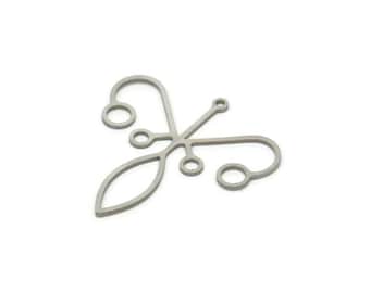 Steel Geometric Charm, Stainless Steel Geometric Charms, Steel Earring Charms, Steel Charms for Jewelry Making (30x29x0.80mm) SMP1830