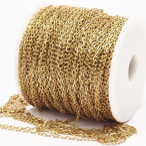 Brass Chain Solder Chain Link Chain 5 M 1.5x2mm Raw Etsy