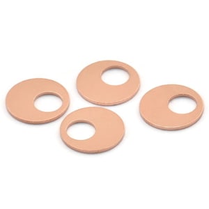 Copper Round Tag, 24 Raw Copper Round Stamping Blanks, Findings (13x0.80mm) M01638