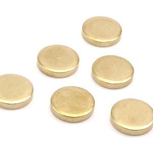 Brass Circle Blank, 6 Raw Brass Circle Blanks (15x3mm) Y210