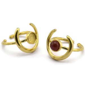 Brass Ring Settings, Raw Brass Adjustable Ring - Ring Stone Setting - Pad Size 6mm N1301