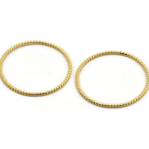 44 mm Kreis Verbinder, vergoldeter Messing Kreis Verbinder (44x2x2mm) N1738