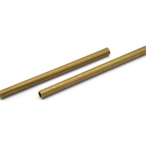 Brass Choker Findings, 5 Raw Brass Industrial Extra Long Tube Findings, (80x5mm)  D0186