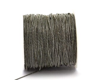 Chaîne en laiton bronze, 3 mètres - 9,9 pieds 1,2 pieds, chaîne à billes à facettes en laiton bronze - W72 (Z023)