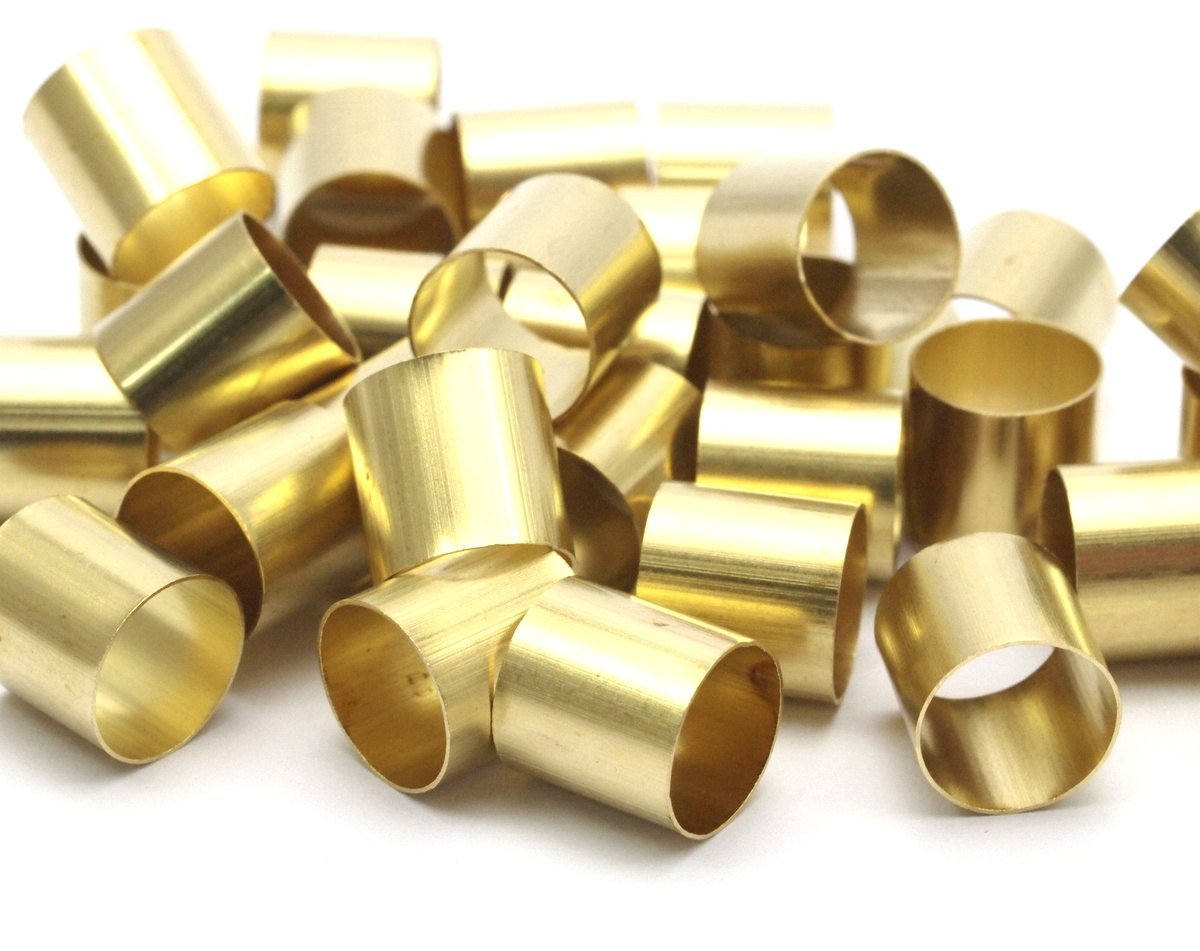 Brass Tube Beads 24 Raw Brass Tube Beads 8x8mm Bs 1540 Etsy